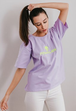 Femalien violet oversize t-shirt