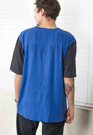 VINTAGE NAUTICA T-SHIRT LOGO 90S XL 9.1