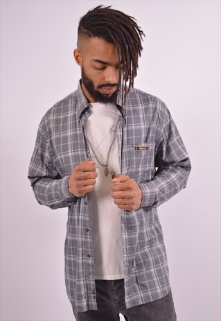 AVIREX MENS VINTAGE SHIRT XL GREY CHECK VINTAGE