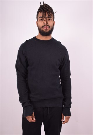 NIKE MENS VINTAGE SWEATSHIRT JUMPER MEDIUM BLACK 90'S