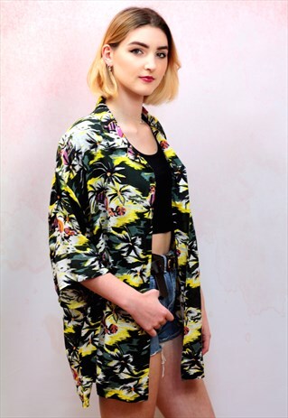 1990S VINTAGE HAWAIIAN VISCOSE OVERSIZED SHIRT