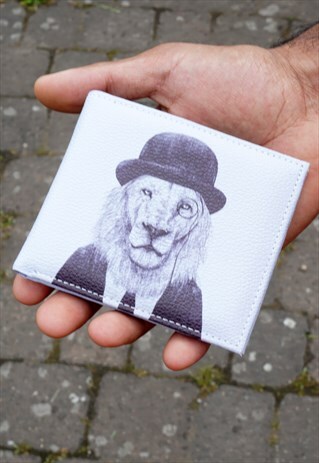 SIR LION LIGHT GREY MEN'S WALLET