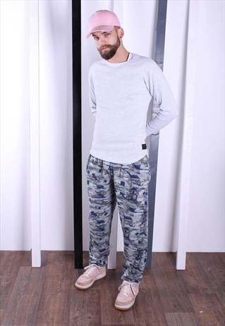 VINTAGE 90S PATTERNED CRAZY PRINT TROUSERS. UNISEX. GYM