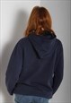 VINTAGE NIKE CENTRE SWOOSH LOGO HOODIE BLUE RL