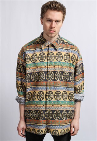 VINTAGE OVERSIZED AZTEC NAVAJO SHIRT