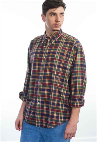 VINTAGE TOMMY HILFIGER LOGO SHIRT 90S L 10.6