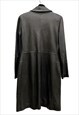 LOEWE VINTAGE BLACK LEATHER COAT FROM THE 2000S, SIZE M