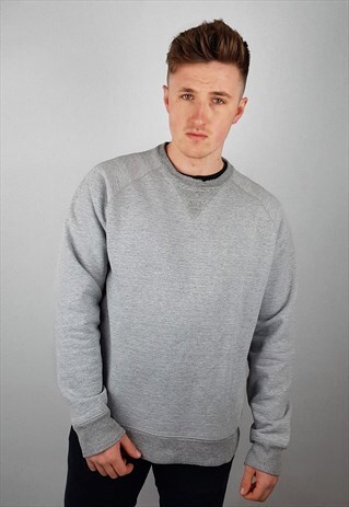VINTAGE CARHARTT SWEATSHIRT BASIC SWEATER JUMPER GREY