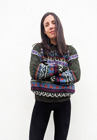 VINTAGE KNIT NORWEGIAN WINTER JUMPER