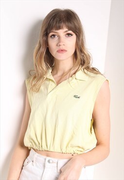Vintage Lacoste Reworked Crop Top Yellow