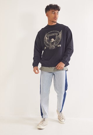 VINTAGE EAGLE GRAPHIC SWEATSHIRT BLACK
