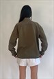 VINTAGE 00S PUMA KHAKI GREEN FULL ZIP TRACK JACKET