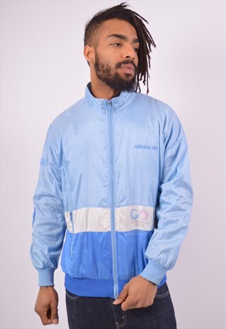 VINTAGE ADIDAS TRACKSUIT TOP JACKET BLUE