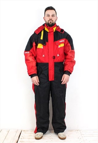 YAMAHA Ski Snow Suit Jumpsuit Overalls Coveralls Hooded