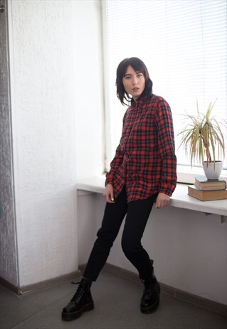 VINTAGE 90'S RED TARTAN SHIRT