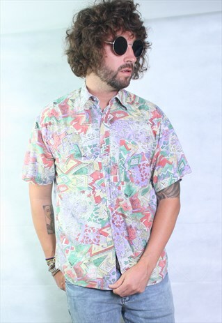 VINTAGE CRAZY PATTERN OVERSIZED FESTIVAL SHIRT