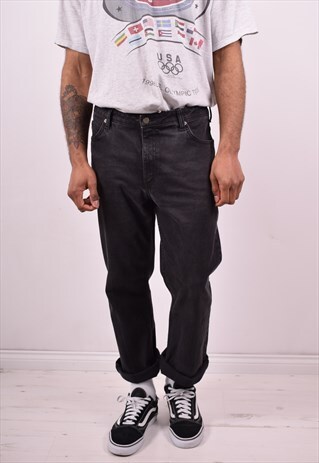 LEE MENS VINTAGE JEANS W36 L29 BLACK 90S