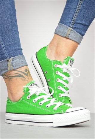 VINTAGE 90S CONVERSE GREEN OX SHOES TRAINERS PREPPY RETRO