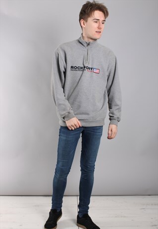 VINTAGE ROCKPORT 1/4 ZIP SWEATSHIRT