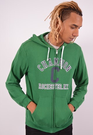 VINTAGE CHAMPION ROCHESTER N.Y. HOODIE SWEATER GREEN
