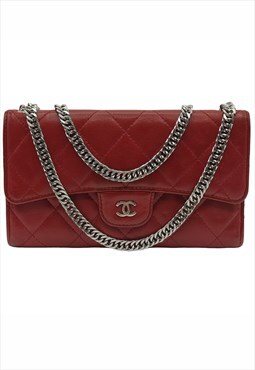 Vintage Chanel Timeless Wallet on Chain Reworked CC, Red