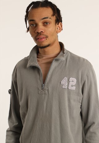 VINTAGE FILA 1/4 ZIP APPLIQUE SWEATSHIRT