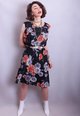 FLORAL PRINT MIDI DRESS