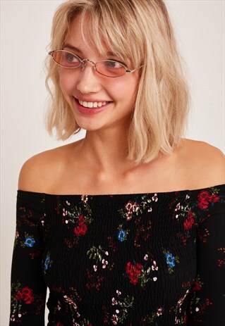 SUBDUED PINK SMALL OVAL SUNGLASSES