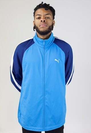 VINTAGE 90S PUMA BLUE ZIP-UP JACKET