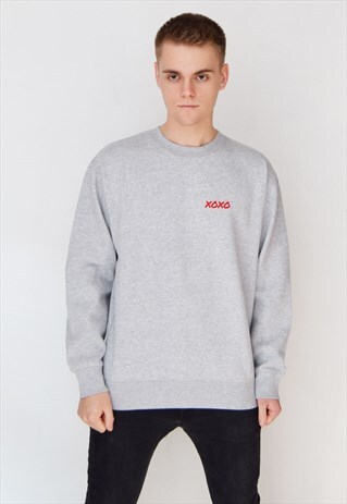 GREY XOXO (RED) SWEATSHIRT