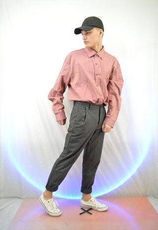 VINTAGE RED STRIPED OVERSIZE SHIRT