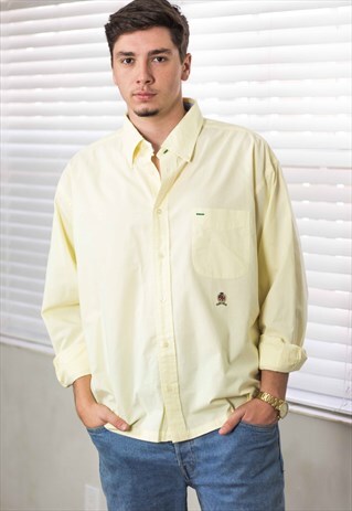 VINTAGE TOMMY HILFIGER SHIRT LOGO 90S XL 9.6