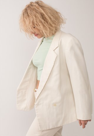 IVORY WHITE 80S BLAZER
