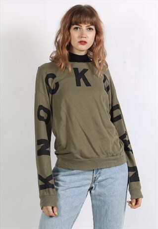 VINTAGE 90'S GRAPHIC PRINT SWEATSHIRT GREEN