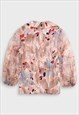 PRINTED BLOUSE WITH CHIFFON SLEEVES