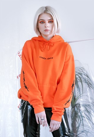 CREATE CHAOS EMBROIDERED HOODIE