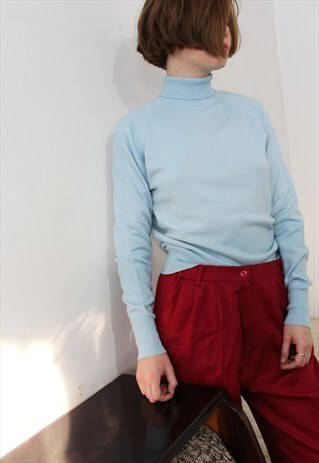 MERINO WOOL BLEND TURTLENECK TOP