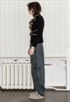 90'S VINTAGE SKATER FIT RELAXED CARGO JEANS IN FADED GREY