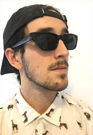 VINTAGE MICHAEL CAINE STYLE 60S MOD BLACK SHADES
