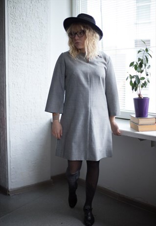 VINTAGE 90'S GREY MINI DRESS