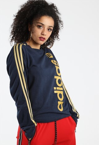 90S ADIDAS PRINT SPELL OUT SWEATSHIRT