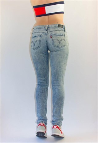 RETRO ACID WASH LEVI'S WORN IN JEANS