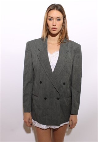 VINTAGE 1980'S 80'S YVES SAINT LAURENT SUIT BLAZER M-L