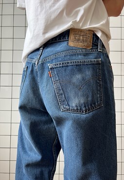 Vintage LEVIS Jeans Washed Blue 80s Orange Tab