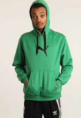 VINTAGE PUMA APPLIQUE LOGO HOODIE