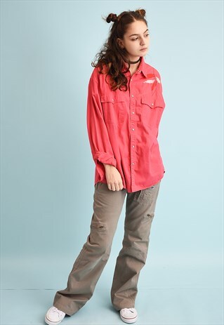 Y2K PATCHWORK DENIM OVERSIZED SHIRT TOP
