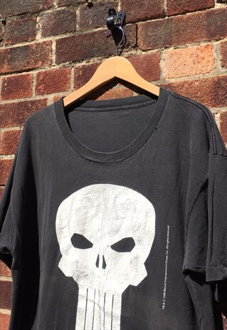 VINTAGE MARVEL THE PUNISHER SPELLOUT LOGO T-SHIRT