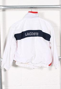 Vintage Lacoste Jacket in White Windbreaker Rain Coat XXS