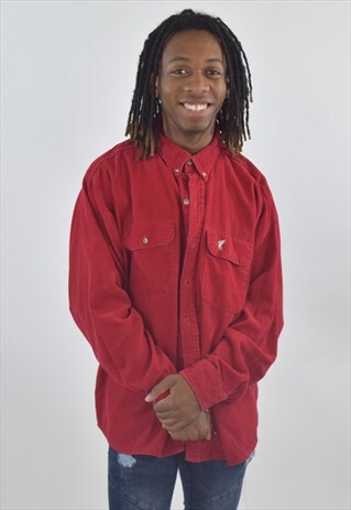 VINTAGE 90S RED CORDUROY SHIRT