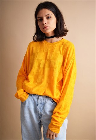 90'S NORMCORE OVERSIZED KNITTED MOM'S JUMPER TOP